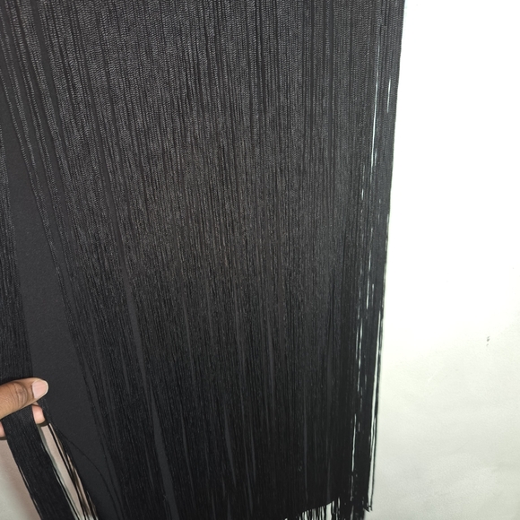 Calvin Klein Black Fringe Mini Dress - Picture 4 of 10